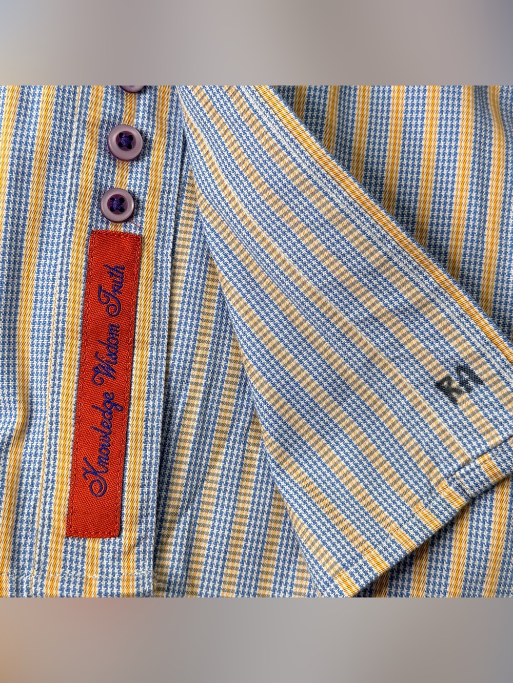 Robert Graham Striped Button Down – Paisley Contrast Cuffs. Size XL - Picture 5 of 13